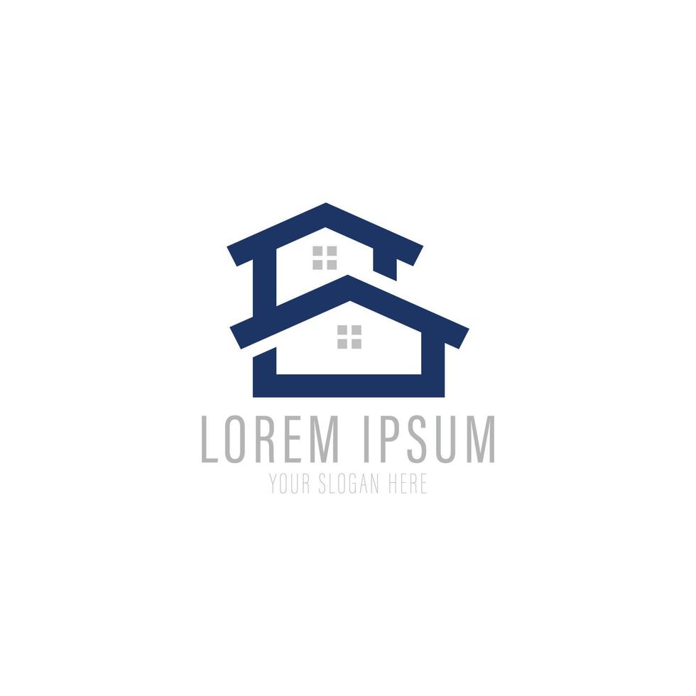 logotipo de casa limpa para empresa imobiliária. vetor