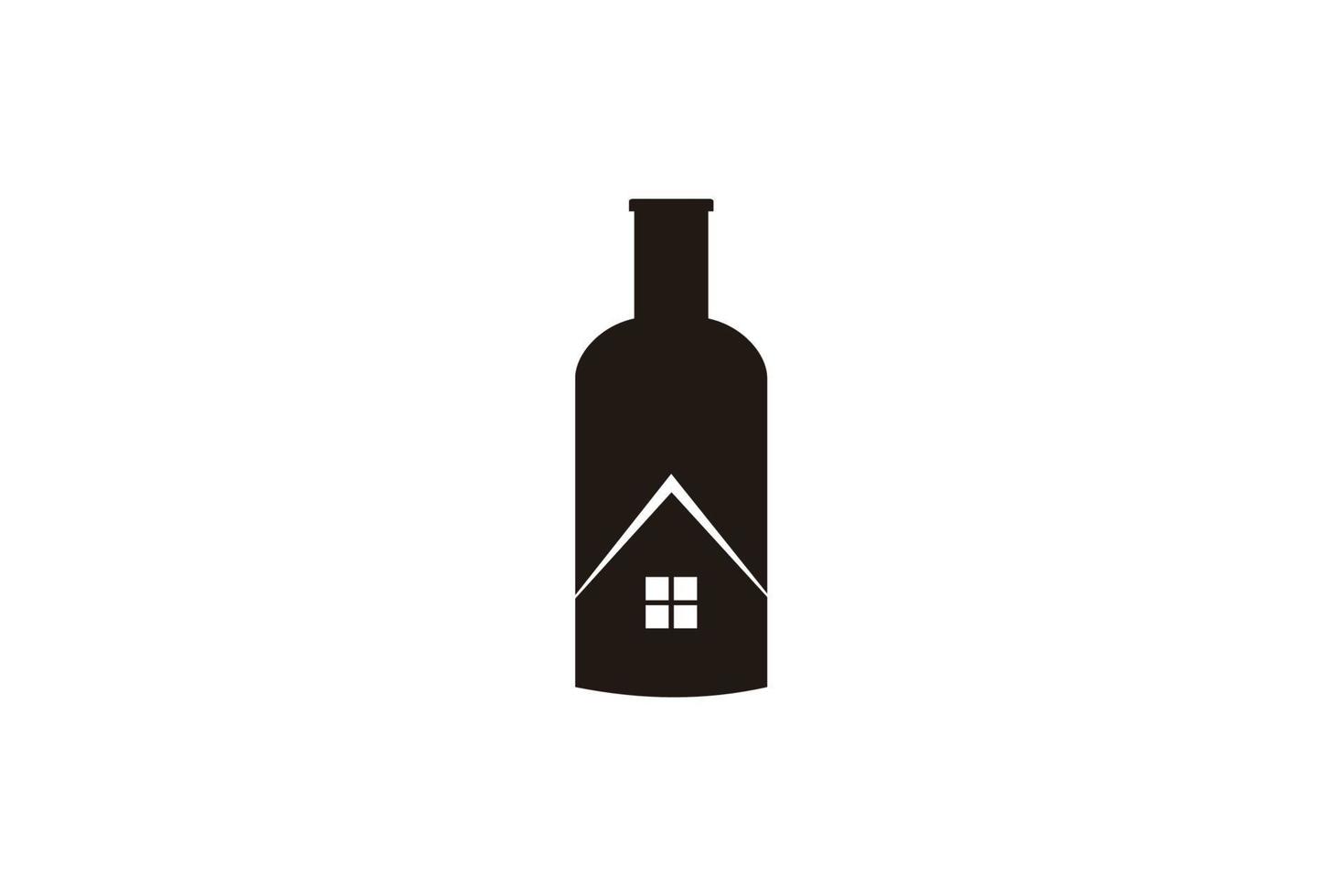 vinho para design de modelo de logotipo em casa. ilustração do símbolo. vetor