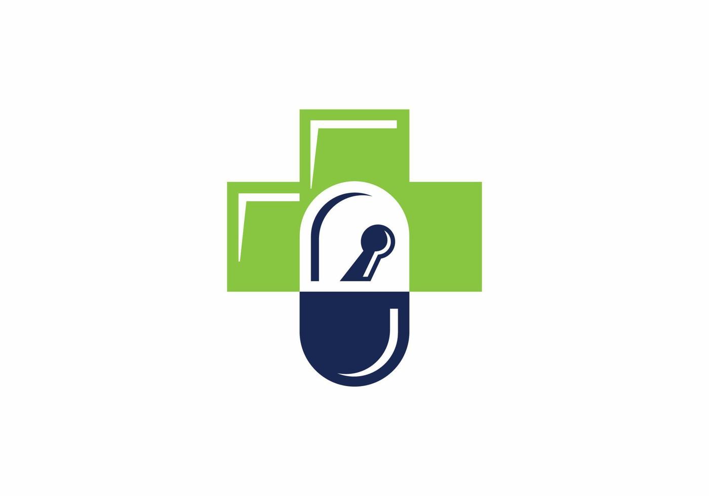modelo de logotipo de farmácia, ícone, símbolo, design vetor