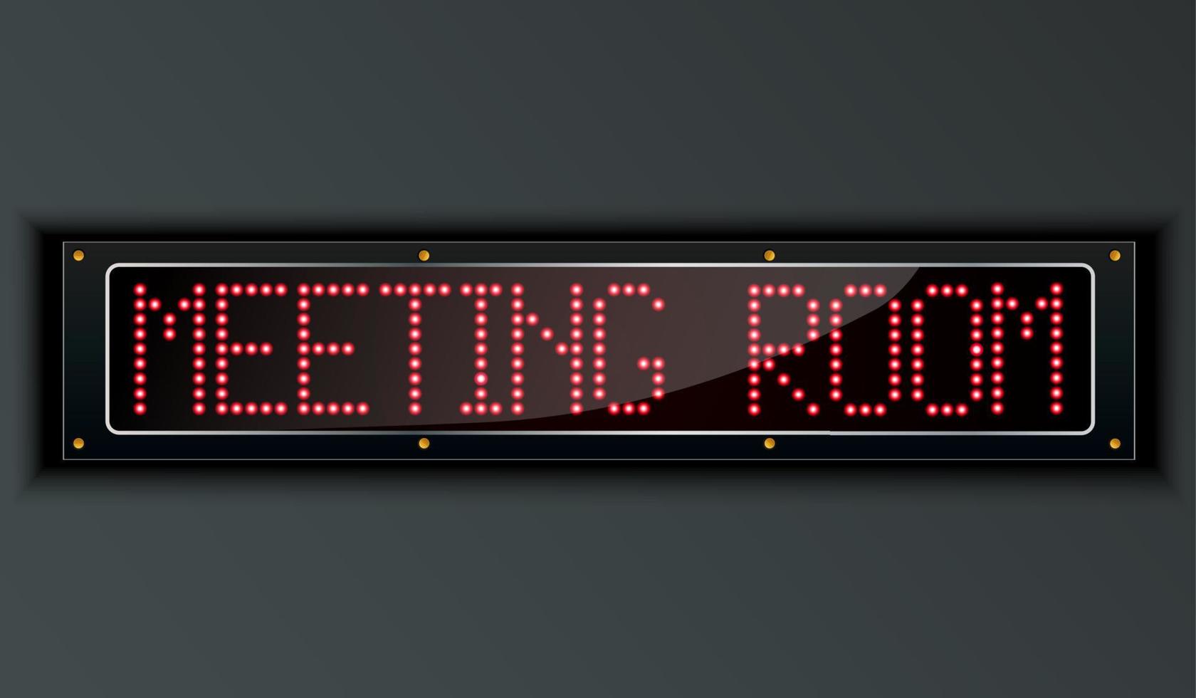 sala de reunião led digital sign.vector vetor