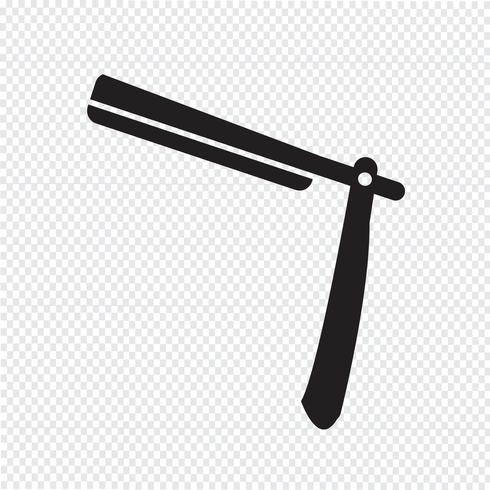 Sinal de símbolo do ícone de aparelho de barbear vetor