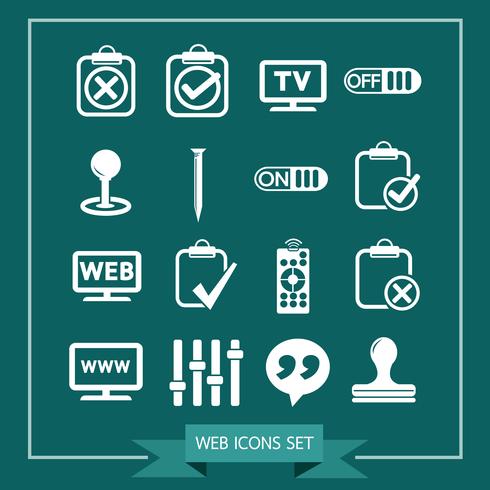 Conjunto de ícones da web para o site e comunicação vetor