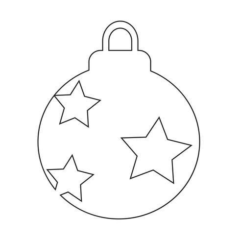 Christmas Ball icon design Ilustração vetor