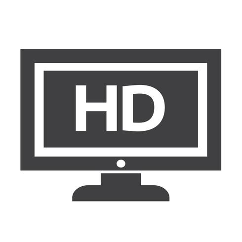 HD tv icon design Ilustração vetor