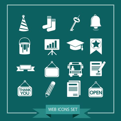 Conjunto de ícones da web para o site e comunicação vetor