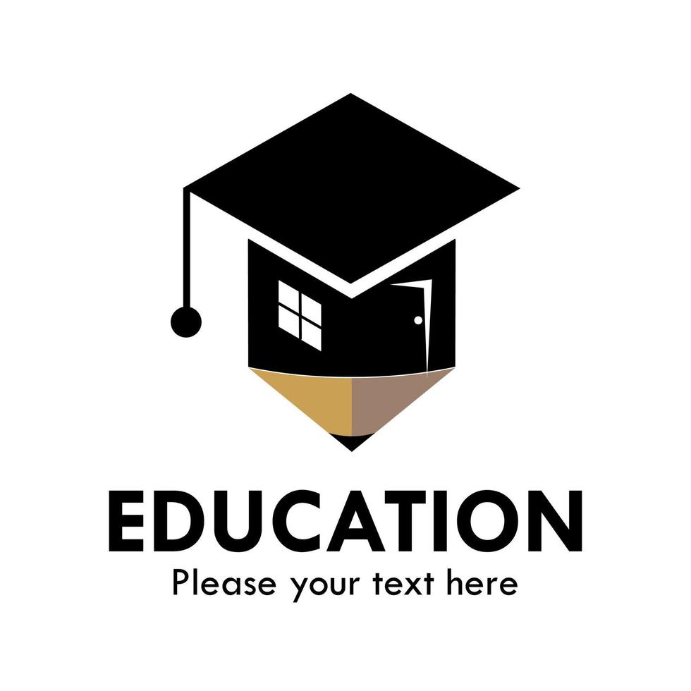 ilustração de modelo de logotipo do campus do ensino médio. adequado para educação, aplicativo, site, construção, instituto, academia, graduação etc vetor