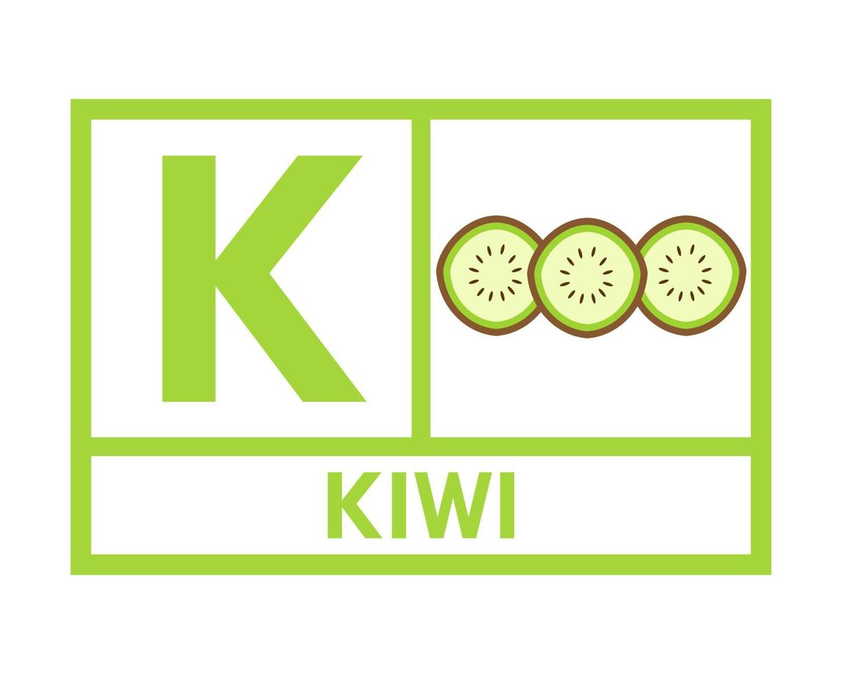 ilustração de modelo de logotipo de design de kiwi vetor