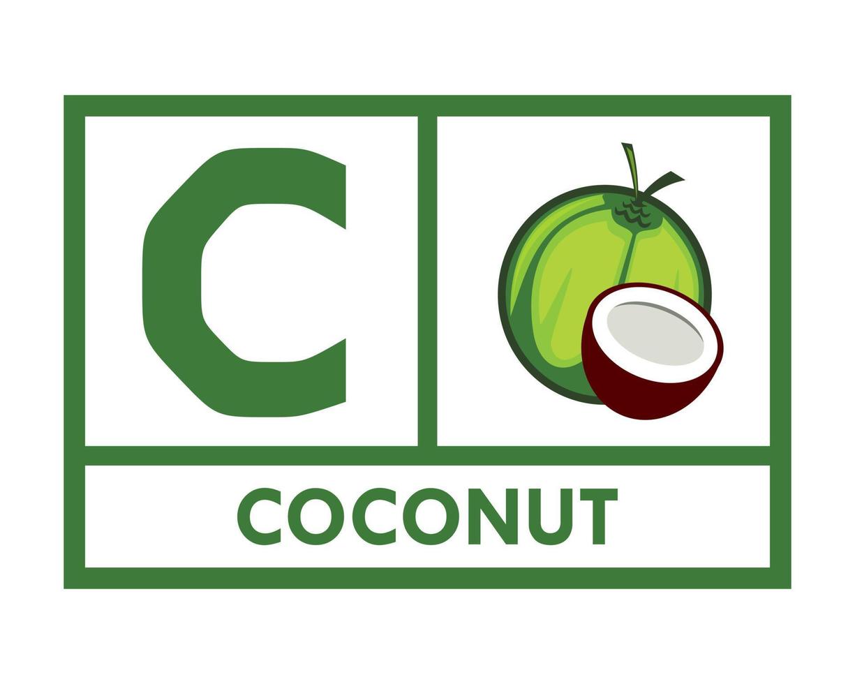 ilustração de modelo de logotipo de design de coco vetor