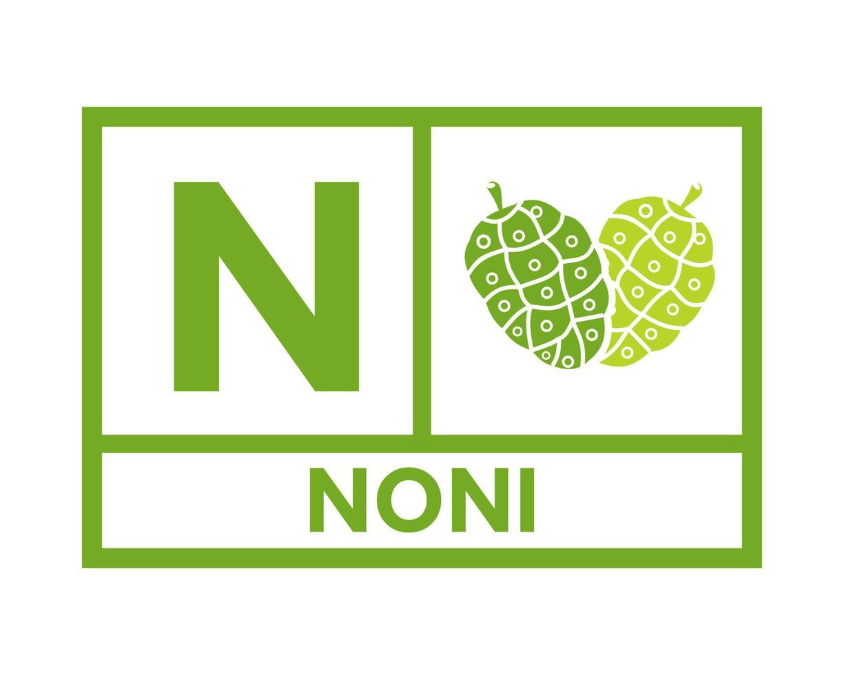 ilustração de modelo de logotipo de design noni vetor