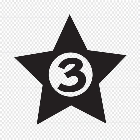 3 Star Hotel Icon design ilustração vetor
