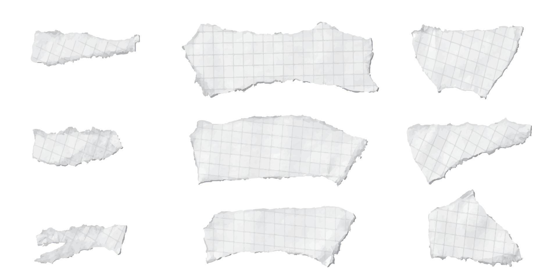 ilustração em vetor de pedaços de papel rasgados. fundo de textura gráfica para design.