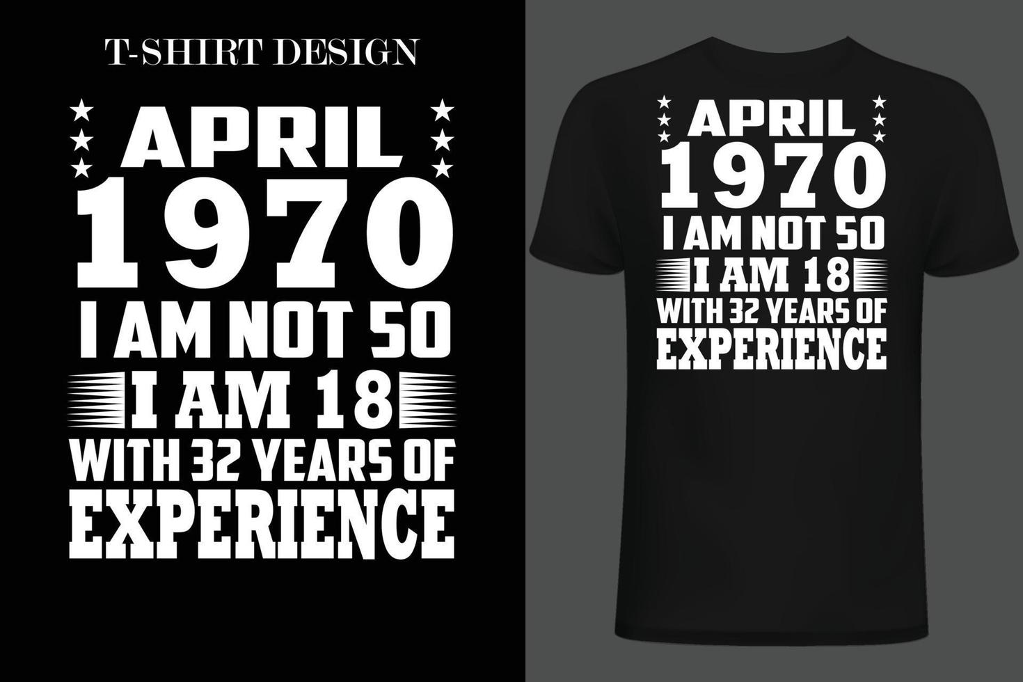 abril de 1970 não tenho 50 anos tenho 18 anos com 32 anos de experiência vetor