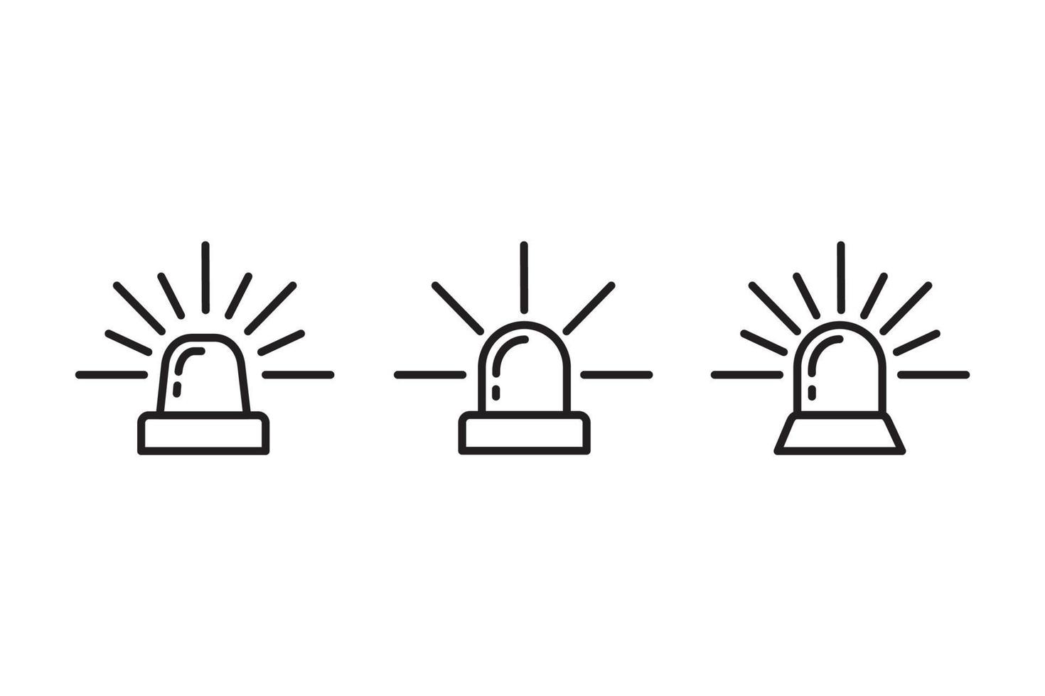 ícone de sirene em moderno estilo plano isolado no fundo branco. símbolo de alarme para o design do seu site, logotipo, aplicativo, interface do usuário. ilustração vetorial, eps10. vetor