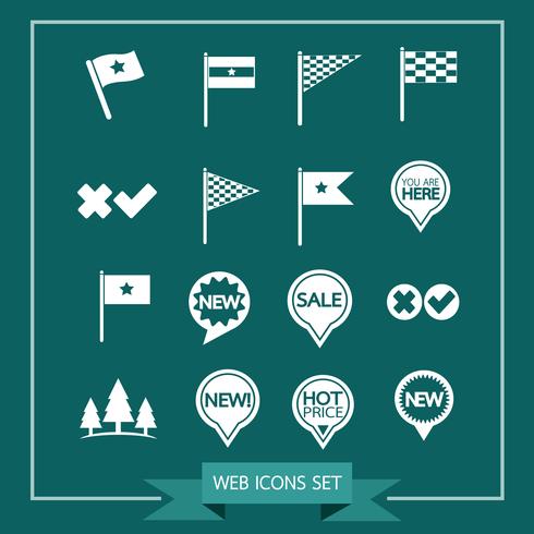 Conjunto de ícones da web para o site e comunicação vetor