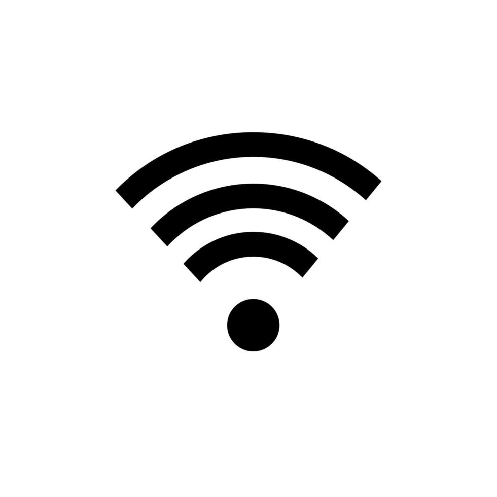 fundo branco isolado ícone wifi vetor