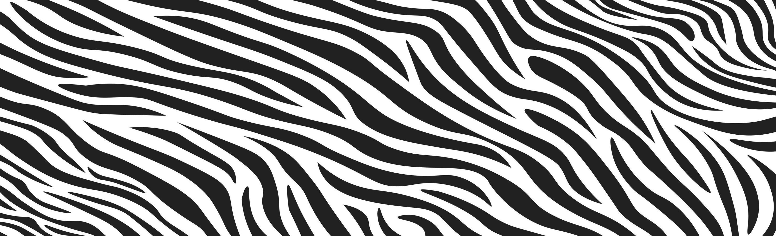 textura de pele de zebra preto e branco ondulada - vetor