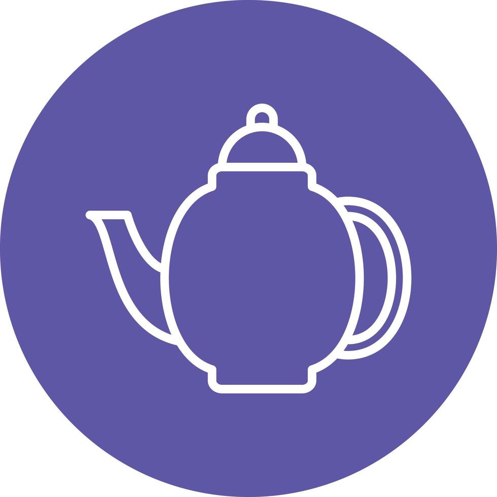 estilo de ícone de bule de chá vetor