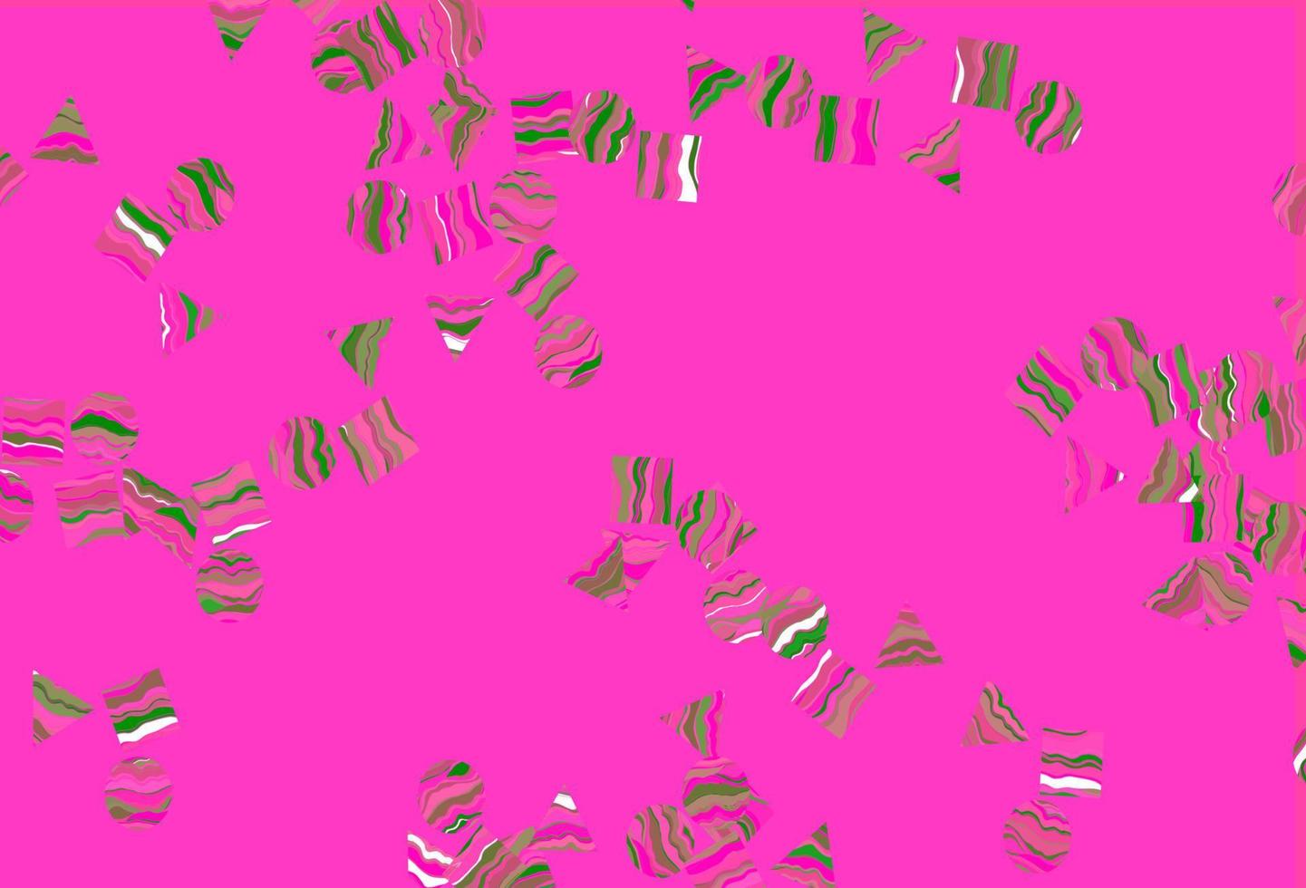 textura de vetor rosa claro, verde em estilo poli com círculos, cubos.