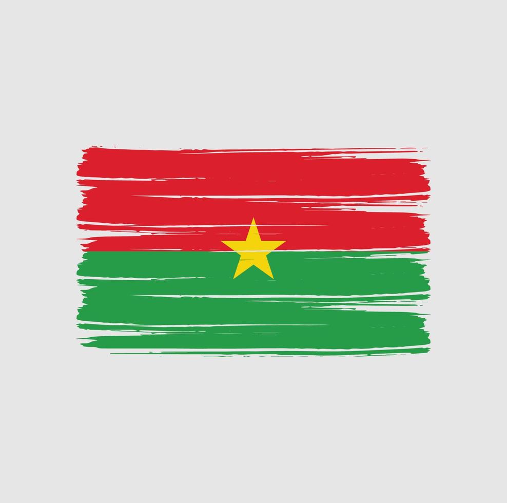 pinceladas de bandeira de burkina faso. bandeira nacional vetor