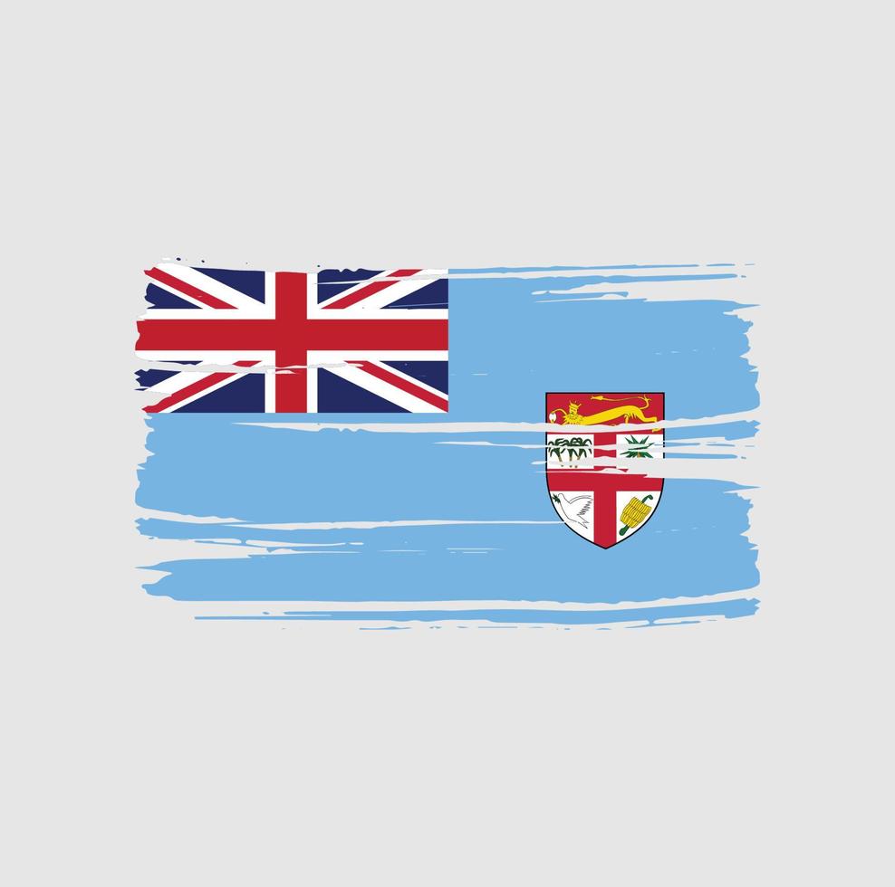 escova de bandeira de fiji. bandeira nacional vetor