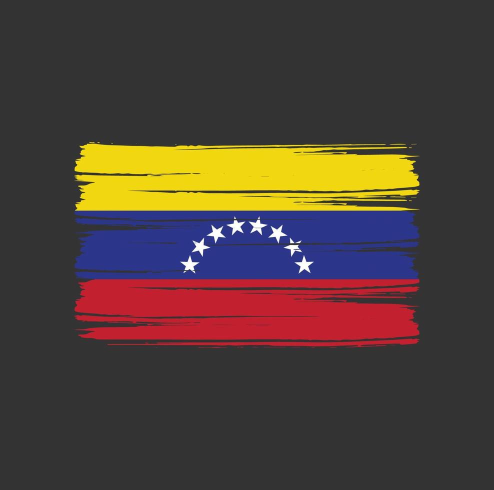 pinceladas de bandeira da venezuela. bandeira nacional vetor