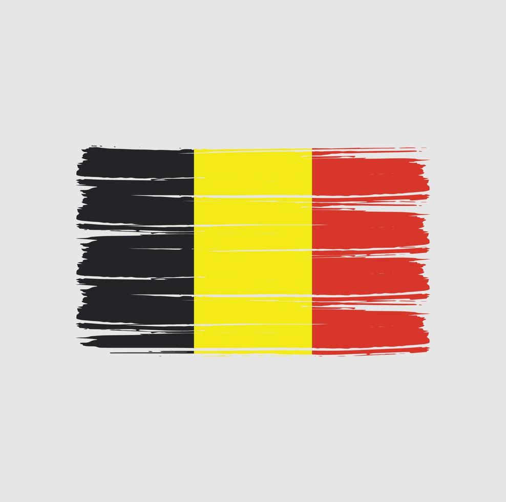 pinceladas de bandeira da bélgica. bandeira nacional vetor