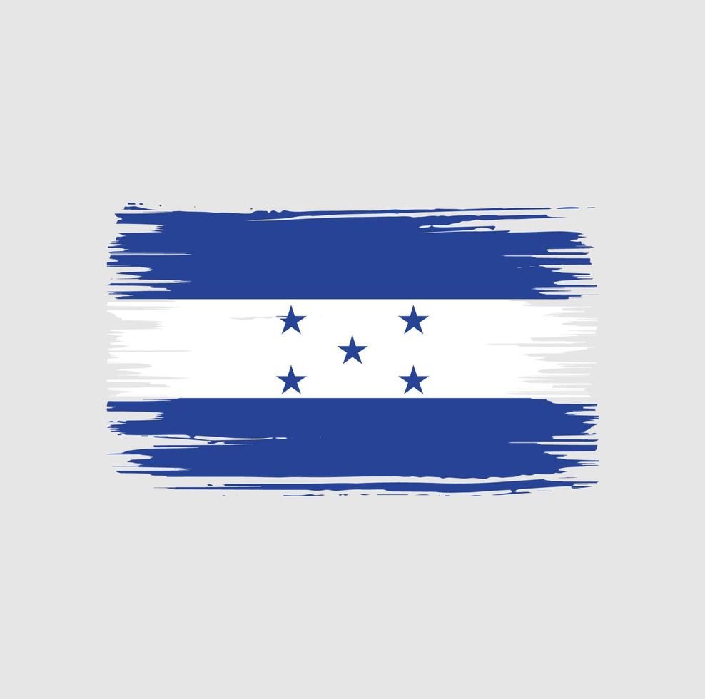 design de pincel de bandeira de honduras. bandeira nacional vetor