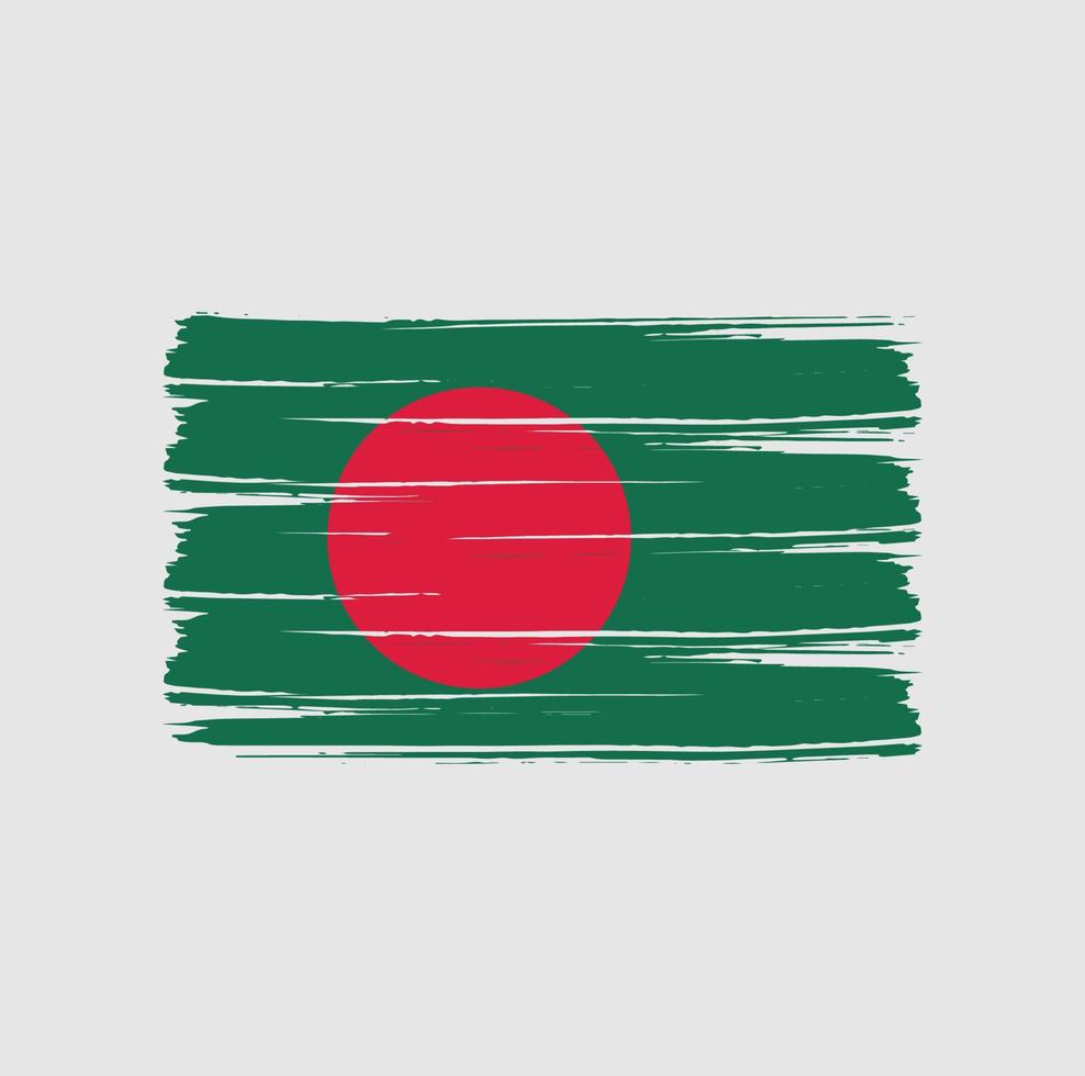 pinceladas de bandeira de bangladesh. bandeira nacional vetor