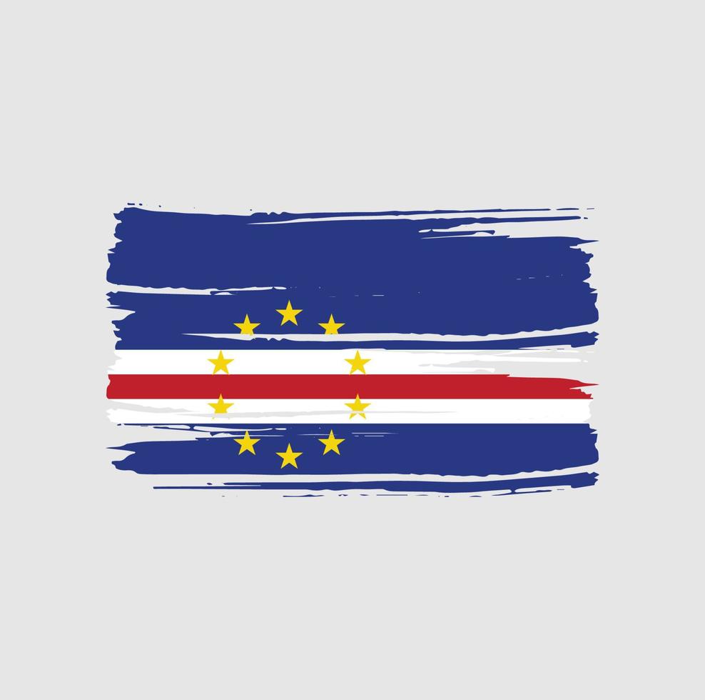 pincel de bandeira de cabo verde. bandeira nacional vetor