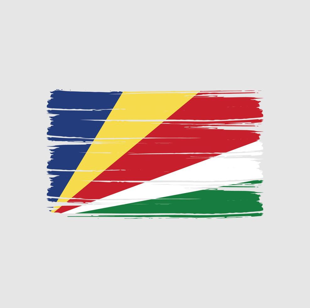 pinceladas de bandeira de seychelles. bandeira nacional vetor