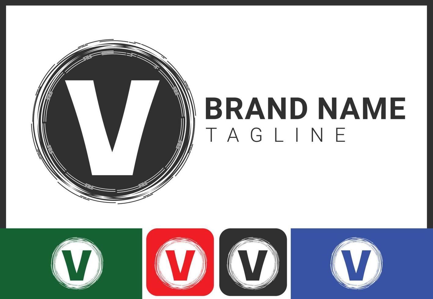 logotipo criativo v carta e modelo de design de ícone vetor