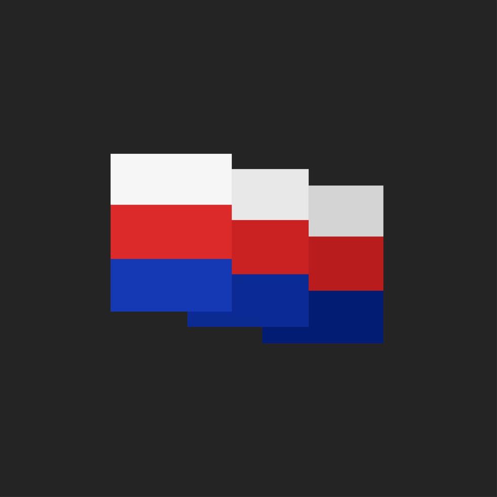 ícone da bandeira russa vetor
