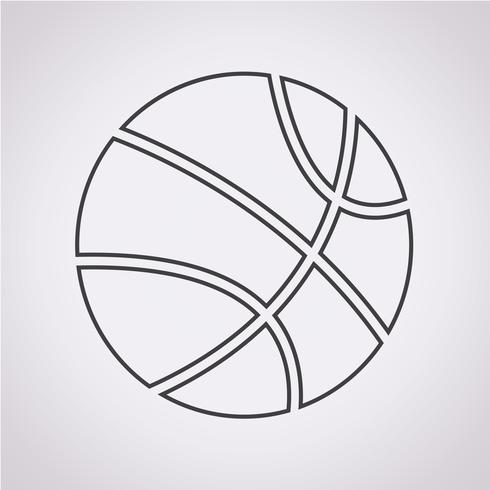 Sinal de símbolo de ícone de basquete vetor