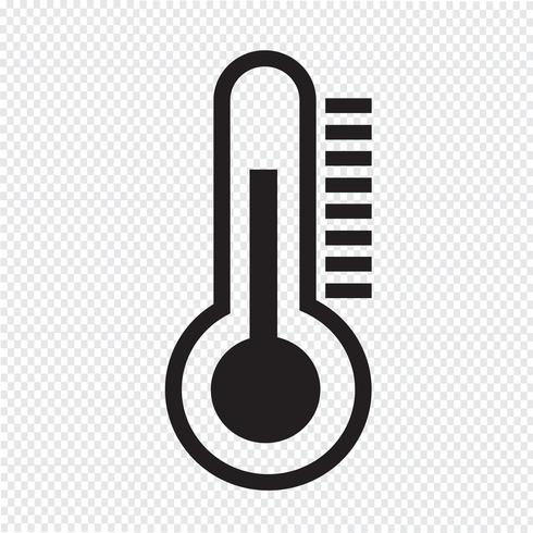 sinal de símbolo de ícone de termômetro vetor