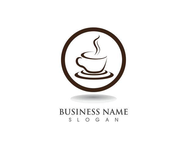 Ícones de vetor de café logotipo modelo