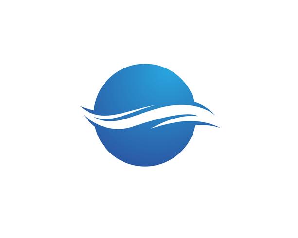 Ícone e símbolo de onda de água Logotipos vetor