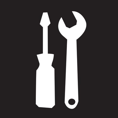Sinal de símbolo de ícone de ferramentas vetor