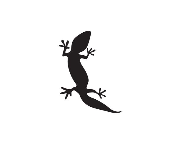 Lagarto camaleão lagarto preto silhueta vector