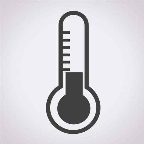 Sinal de símbolo de ícone de termômetro vetor