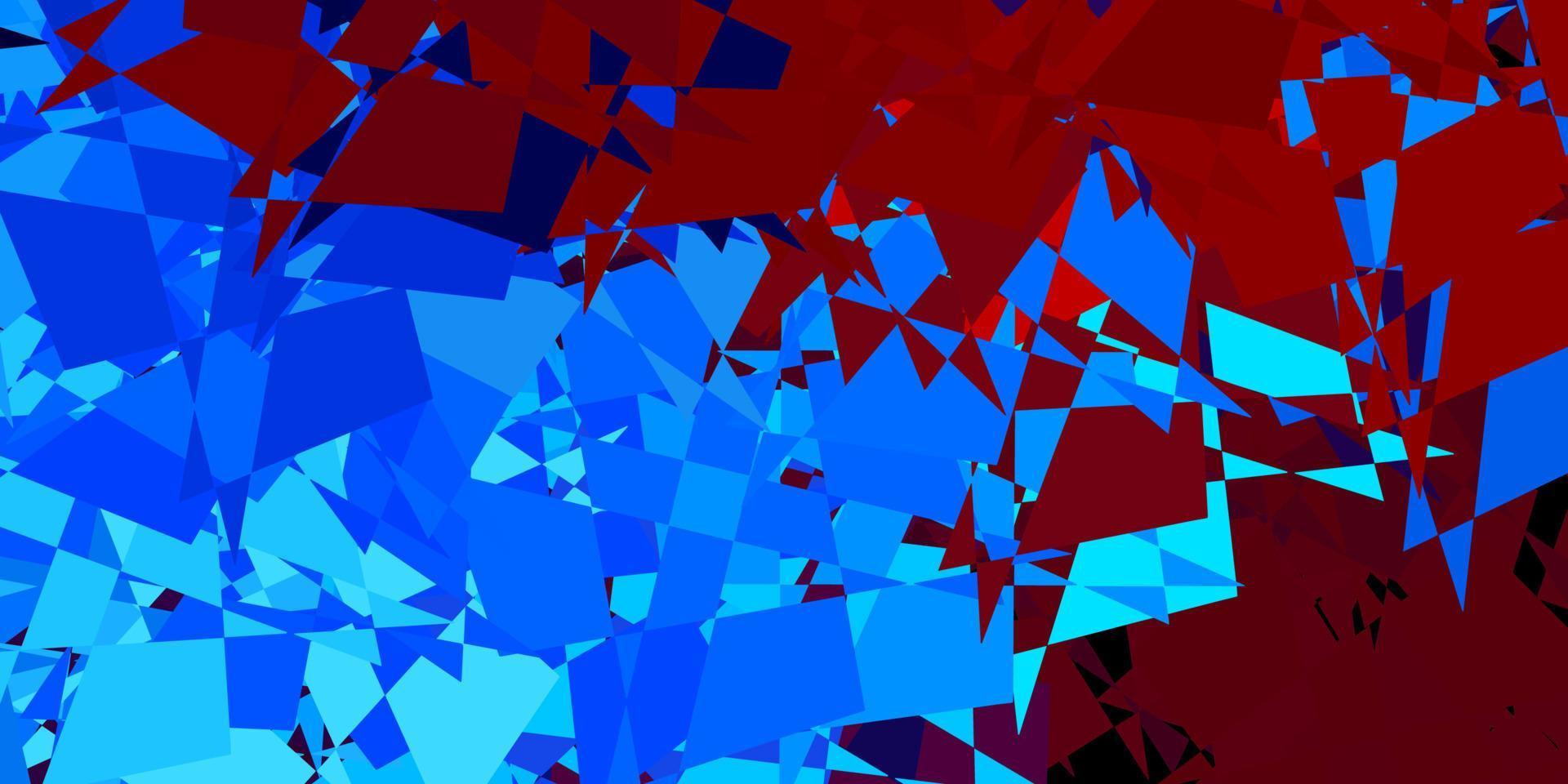 modelo de vetor azul e vermelho claro com formas abstratas.