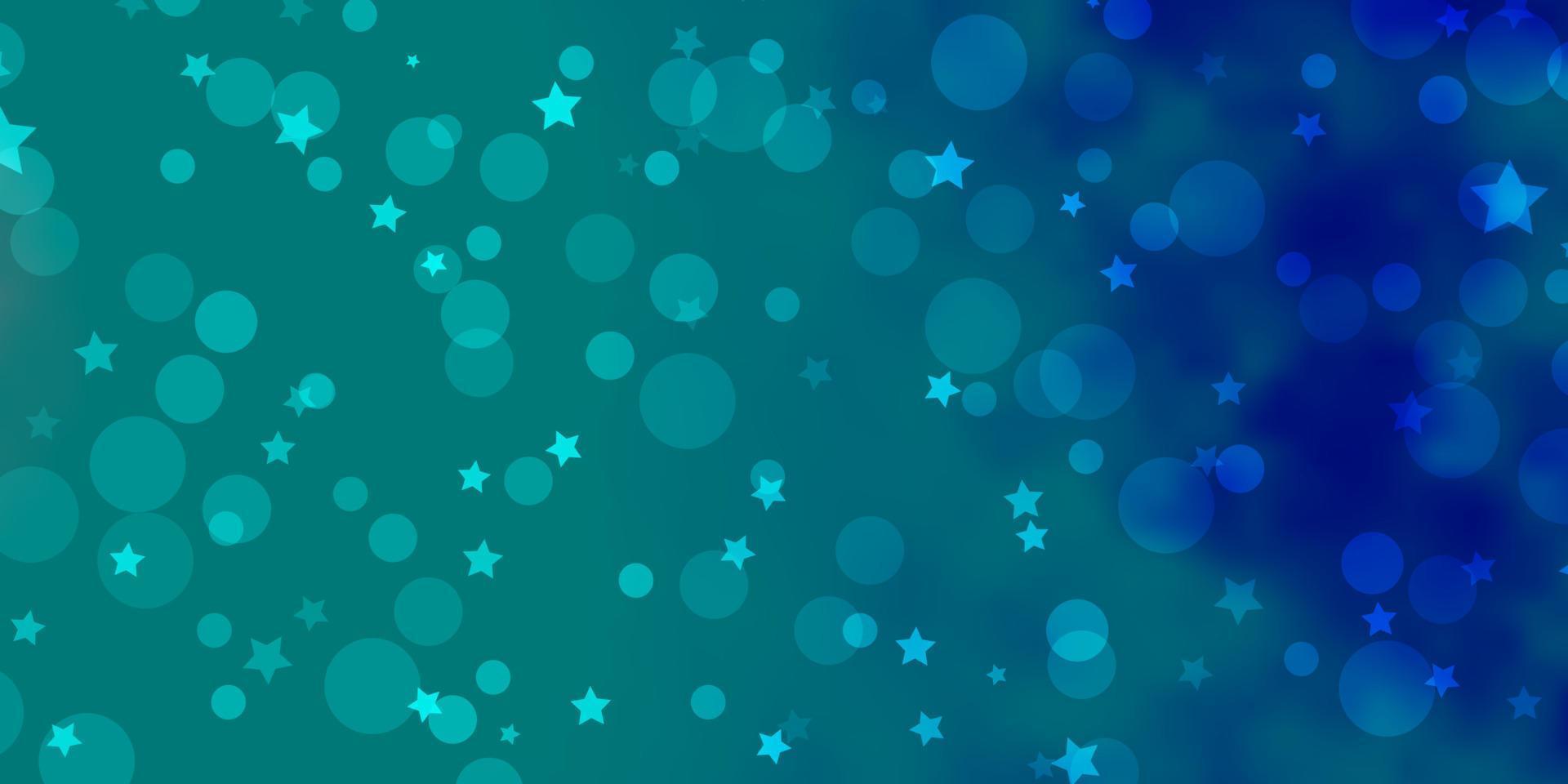 textura vector azul claro com círculos, estrelas.