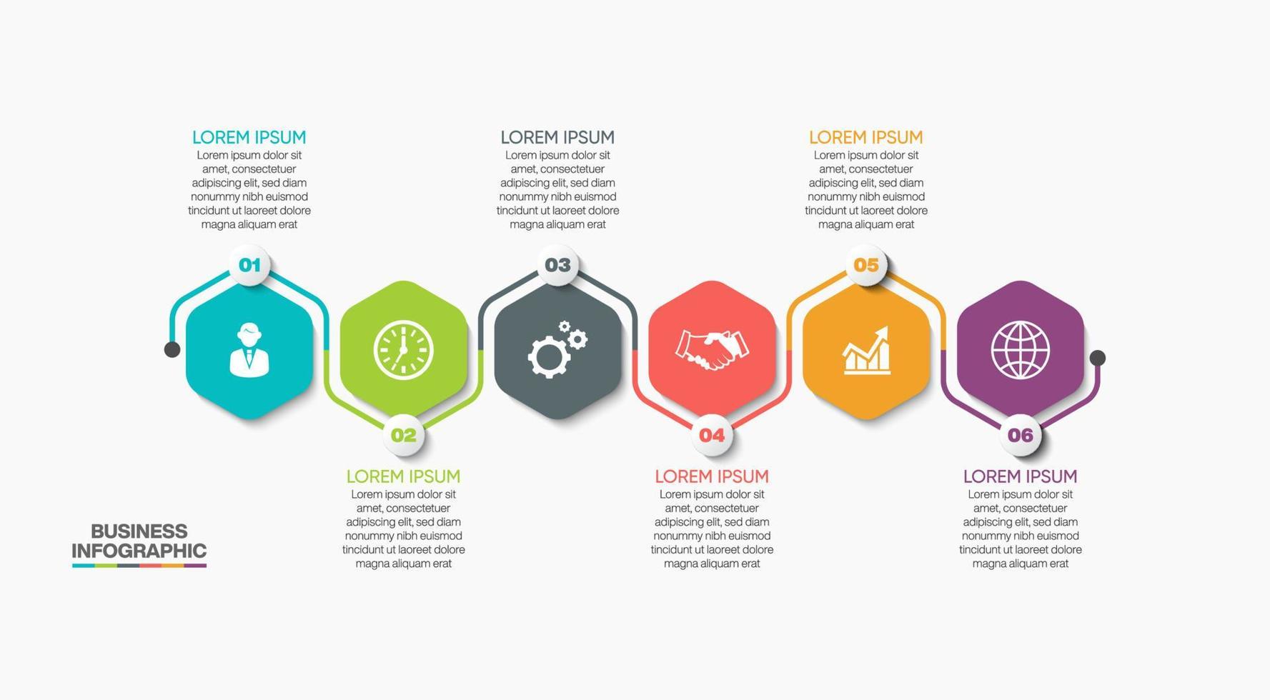 apresentação modelo de infográfico de negócios vetor