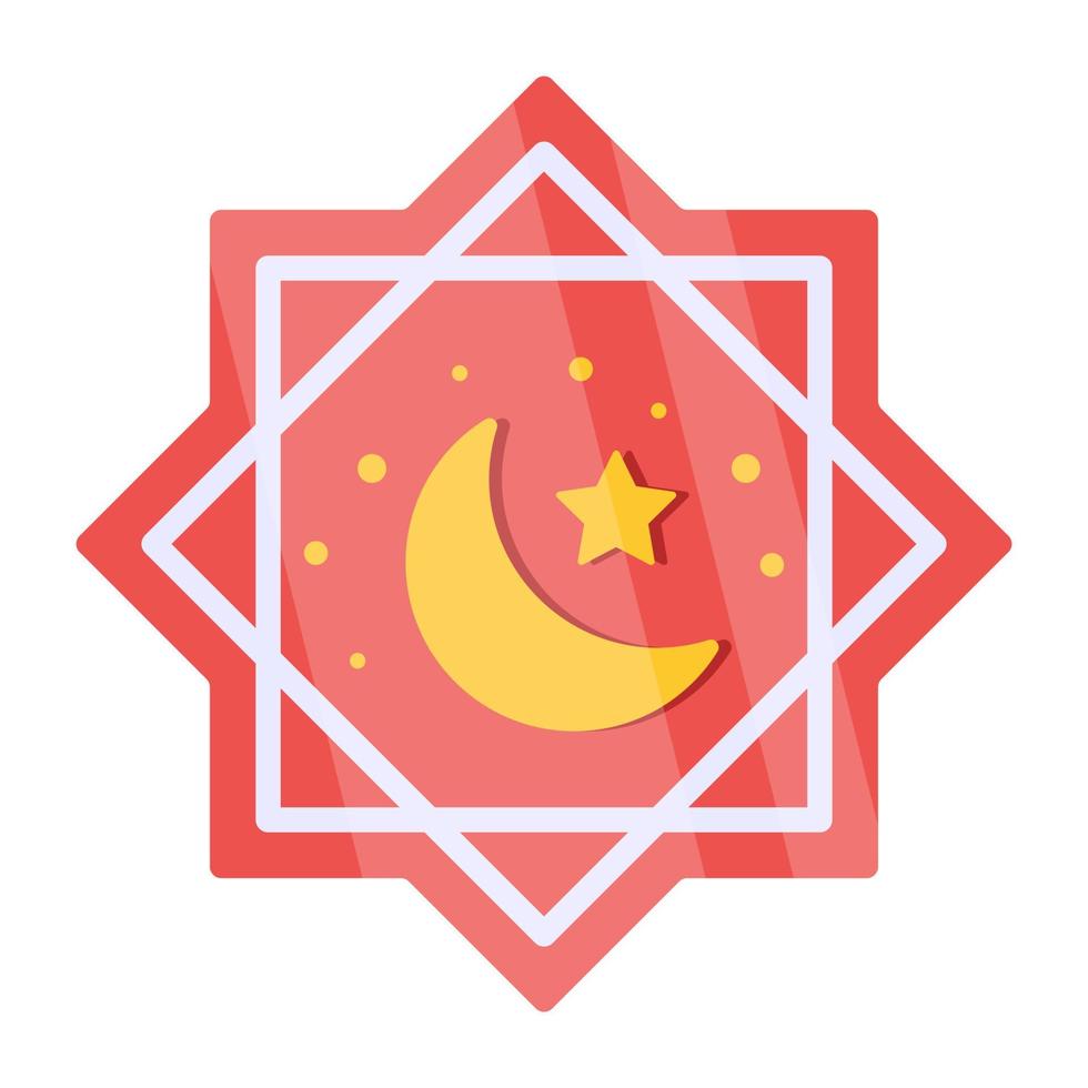 ícone de download premium do arabesco do ramadã vetor