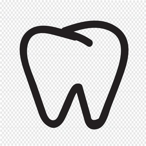 Sinal de símbolo de ícone de dente vetor