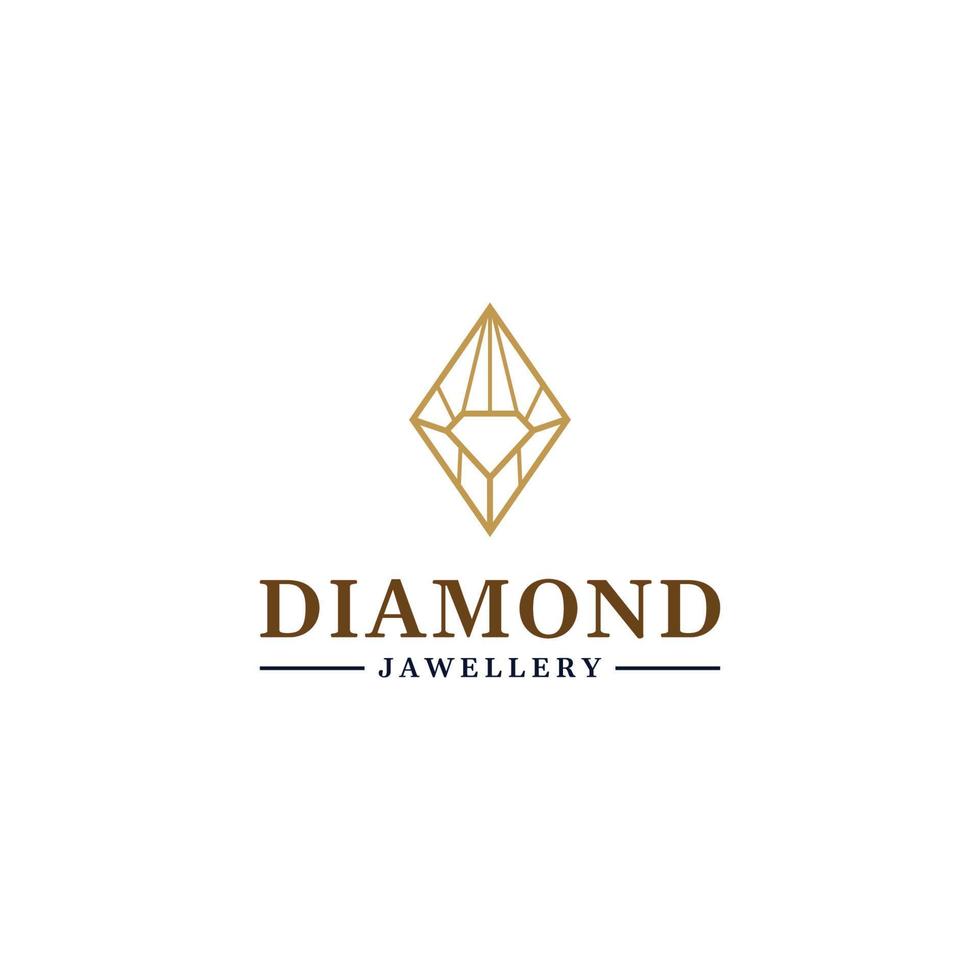diamante linha arte geometria logotipo ícone vetor. emblema abstrato, conceito de design, logotipos, elementos de logotipo para modelos. vetor