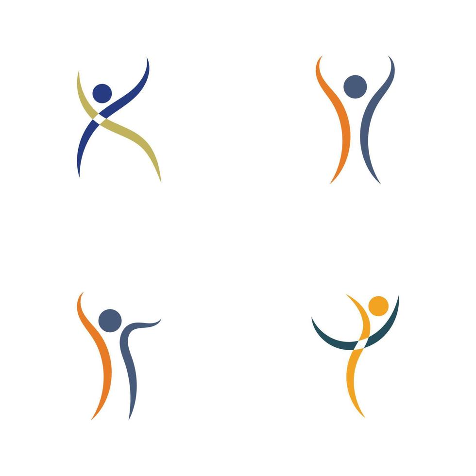 ícone de vetor de modelo de logotipo de vida saudável
