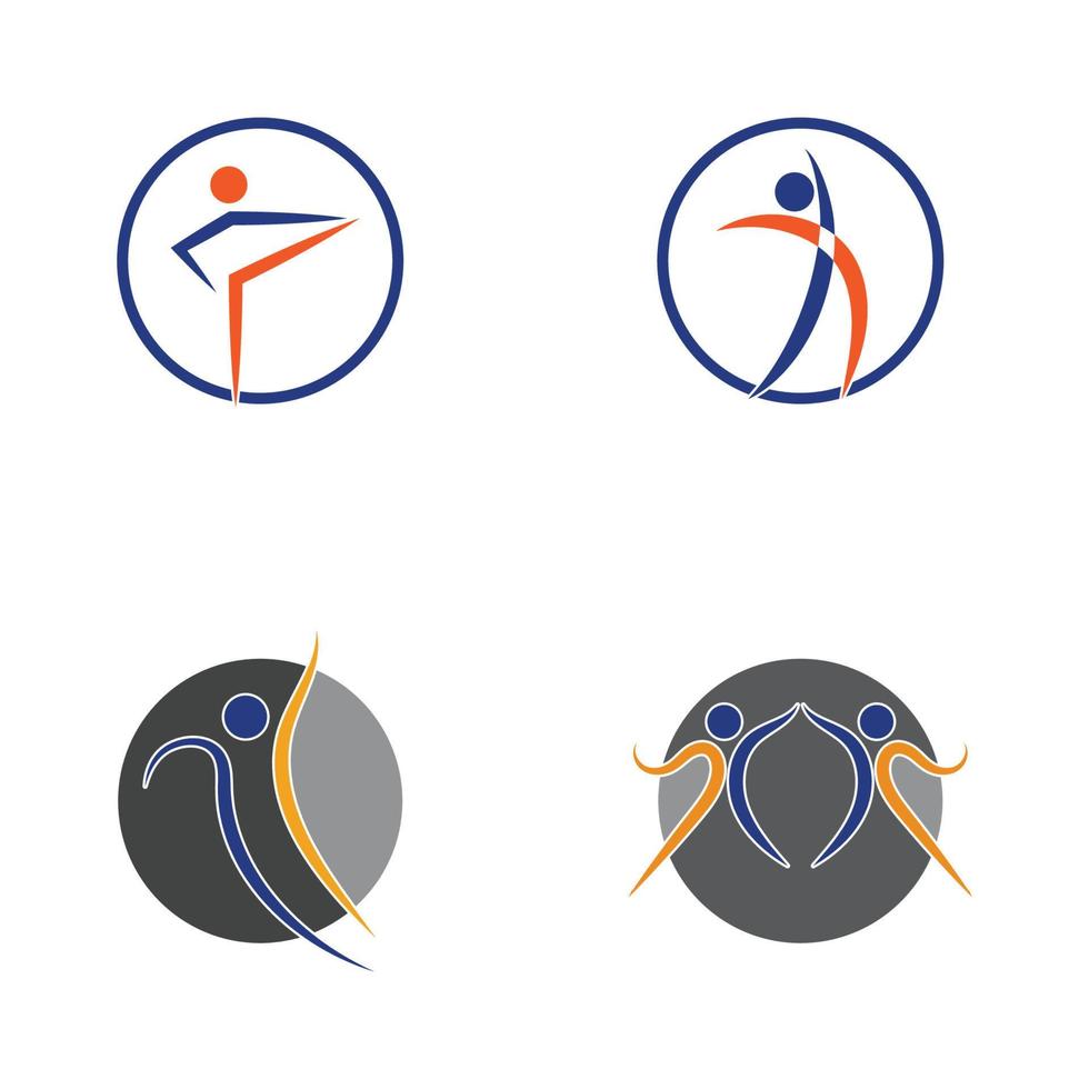 ícone de vetor de modelo de logotipo de vida saudável