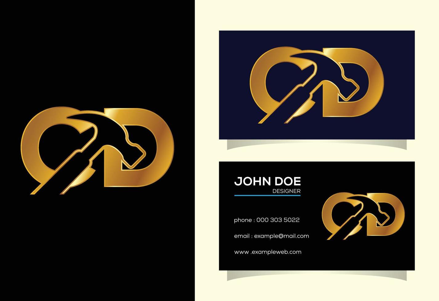 vetor de design de logotipo de cd letra inicial. símbolo gráfico do alfabeto para identidade de negócios corporativos