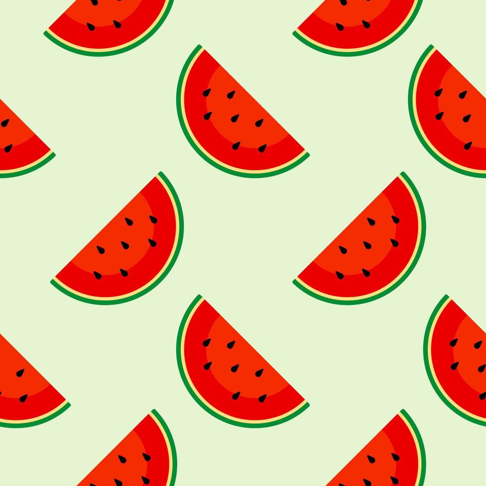 padrão de melancias. sem costura de fundo vector. padrão de vetor de fatias de melancia. para tecido, etiquetas de desenho, impressão em t-shirt, papel de parede de quarto infantil, fundo de frutas. vetor verão sem costura