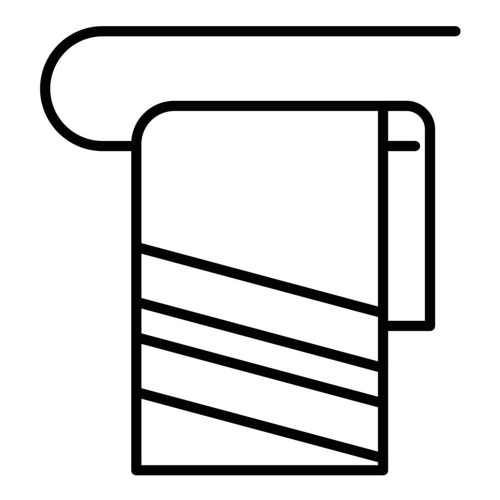 ícone de linha de toalha vetor